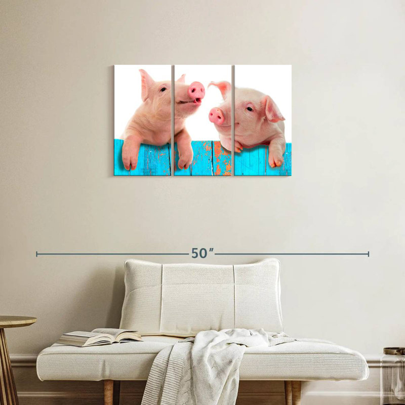 Fence Pigs, 20" H x 33" W