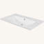Plateau de meuble-lavabo simple 30 po - Céramique solide avec lavabo blanc, 3 trous pré-percés pour robinet central 4 po (meuble-lavabo et robinet non inclus)