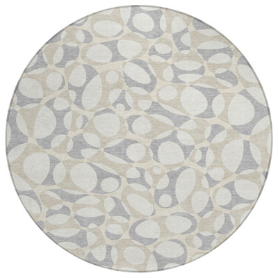 Machine Washable Indoor/Outdoor Chantille ACN2536 Abstract Rug