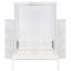Grand lit escamotable rotatif avec armoire dissimulée, deux tablettes, bureau convertible et rangement supplémentaire - blanc