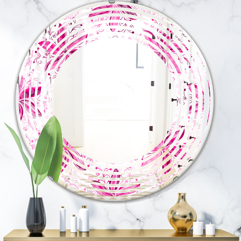 Miroir mural Botanical Design I Wave Cottage Americana, H 31,5 po x l po, Motif floral, onde douzième