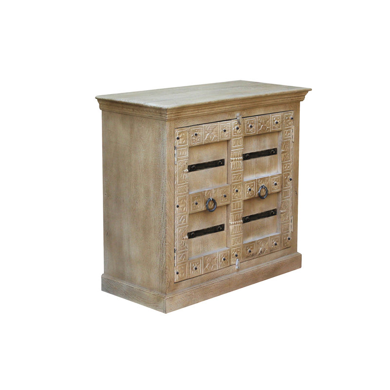 Anika Solid Wood Rectangle Accent Cabinet