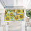  Tapis de porte tournesol antidérapant à motif de coussins recyclés, 18 po x 30 po