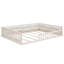 Lit plateforme tapissier double Guardrail