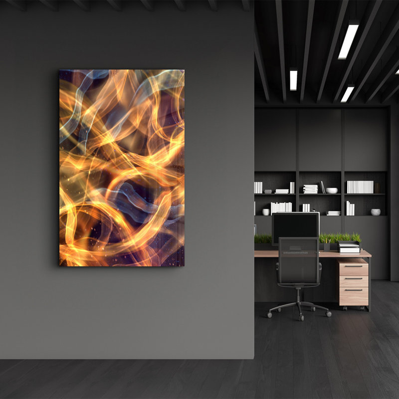 Elegant Tempered Glass Wall Art Painting, 18.1 x 28.3 inches | 100% Tempered Glass, Thickness: 0.16 inches | UV Printed for Vibrant Colors & Durability | Perfect for Home Decor & Modern Aesthetics