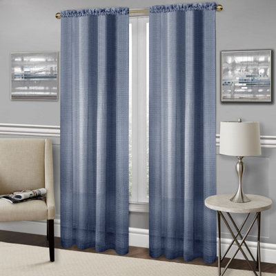 Panneau de rideau simple synthétique semi-transparent avec passe-tringle FINA