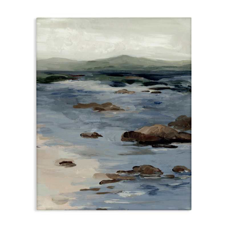 Toile abstraite «Crashing Tides» par Jacob Q, H 20 po x l 16 po