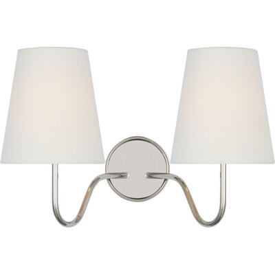 Lyndsie 11" Double Sconce with Linen Shades