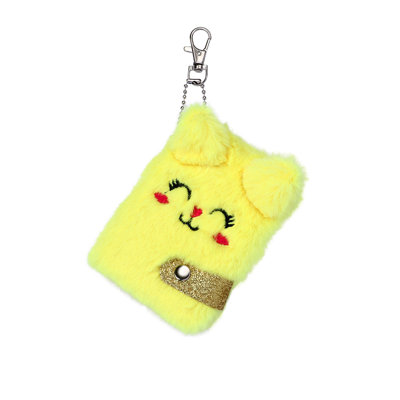 1 Pack Kawaii Cats Plushs Notebook Journal Mini Fluffys Diary For Girls Portable Writing Pad Backpack Keychain School Gift