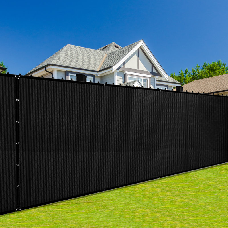 Black Polyethylene Privacy Fence Screen Netting 6' x 15'