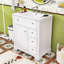 Meuble-lavabo simple autoportant élégant en bois avec lavabo en céramique et grand rangement-2041635229