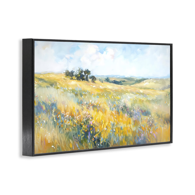 Scène de campagne champêtre, estampe numérique de Ramona Murdock, Giclée encadrée noir minuit, H 12 po x l 18 po