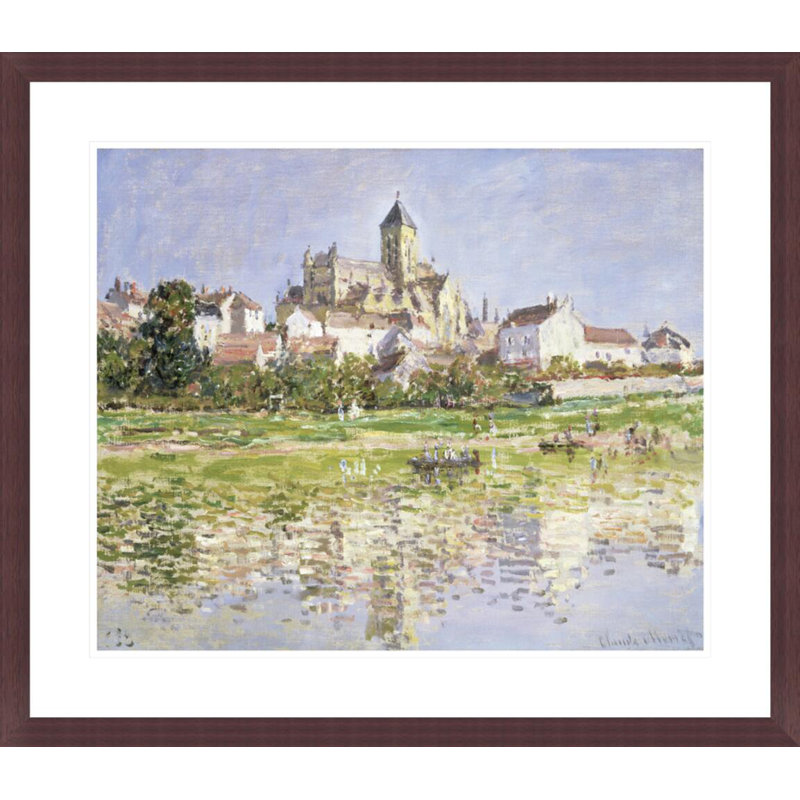 «The Church at Vetheuil» par Claude Monet, impression giclée encadrée, H 23,5 po x l 27,06 po