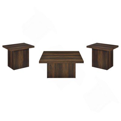 Dark Pine 3-piece Coffee Table Set