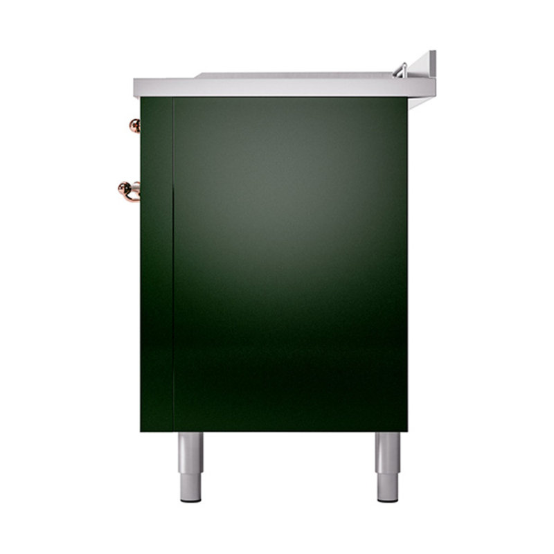 Cuisinière à double combustible ILVE Nostalgie II Series 60 po avec 7 brûleurs scellés, plaque de cuisson et table française (propane liquide, porte pleine)