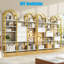 Bibliothèque de 83,5 po de hauteur avec 3 tiroirs et 13 tablettes de rangement, bibliothèque industrielle ouverte avec tablettes, grande étagère, bibliothèque triple pour la maison et le bureau-115733401