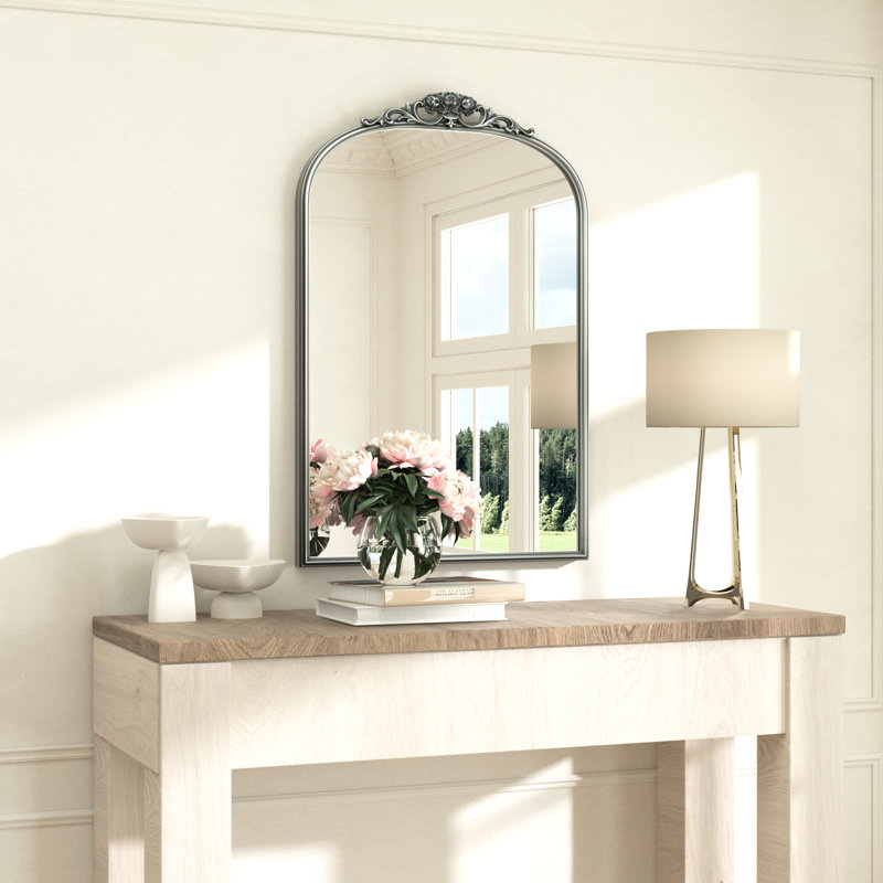 Miroir mural Arnott, 36 po x 24 po, Argent antique