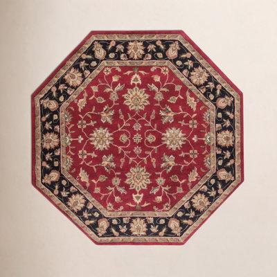 Byler Garnet Hand-Tufted Wool Oriental Rug