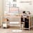 68 Inch Office Table Computer Desk Workstation Bookshelf With CPU Stand-628774090