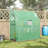 7' X 3' X 7' Lean To Greenhouse, Walk-In Green House, Plant Nursery With 2 Roll-Up Doors And Windows