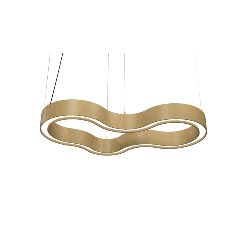 1 - Light LED Pendant, 4.72" H x 59.06" W x 32.68" D, Organic Gold