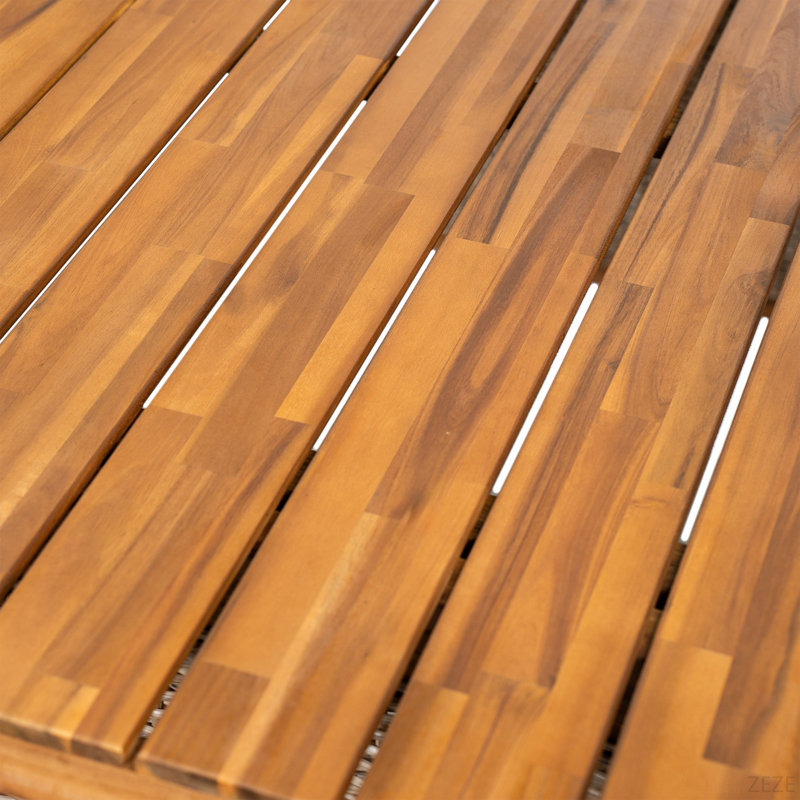 Table de salle à manger d'extérieur en bois d'acacia