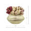 Assorted Dried Roses in Decorative Metal Pot