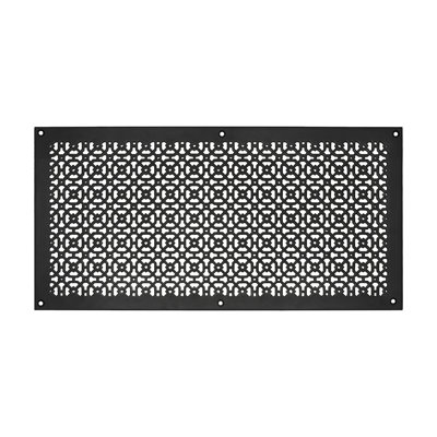 Ouverture de conduit 14 po x 30 po AIR | Grille d'air lourde en fonte d'aluminium (16 po x 32 po au total) | Thermolaqué
