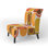 Abstract Retro Geometric Pattern VI - Mid-Century Upholstered Slipper Chair