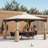10' X 12' Outdoor Gazebo With Netting And Curtains, Patio Gazebo Canopy With 2-Tier Soft Top Roof And Steel Frame For Lawn, Garden, Backyard And Deck (Canopy)