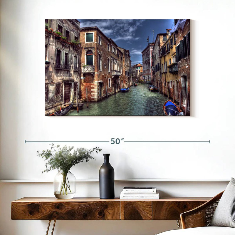 Lilie Venice Street Canal, H 26 po x l 39 po