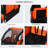 2-Seat Child Bike Trailer for Kids with a Strong Steel Frame, 5-Point Safety Harnesses, & Comfortable Seat, Orange-116989264