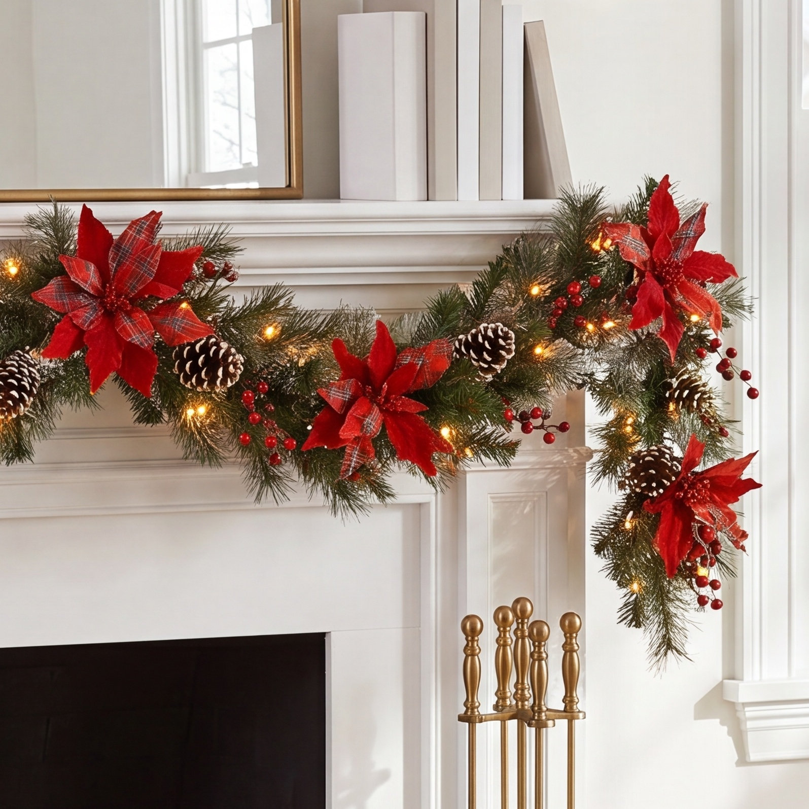 108" Pre-Lit Plaid Christmas Garland
