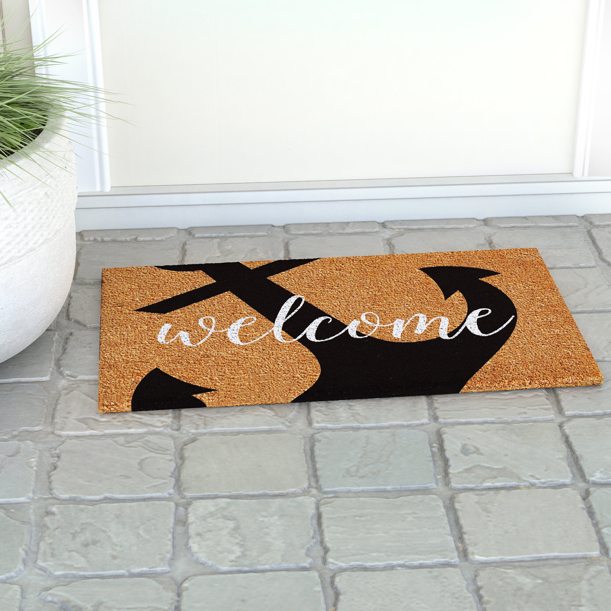 Matterly Waterhog Ships Anchor Indoor Outdoor Door Mat & Reviews