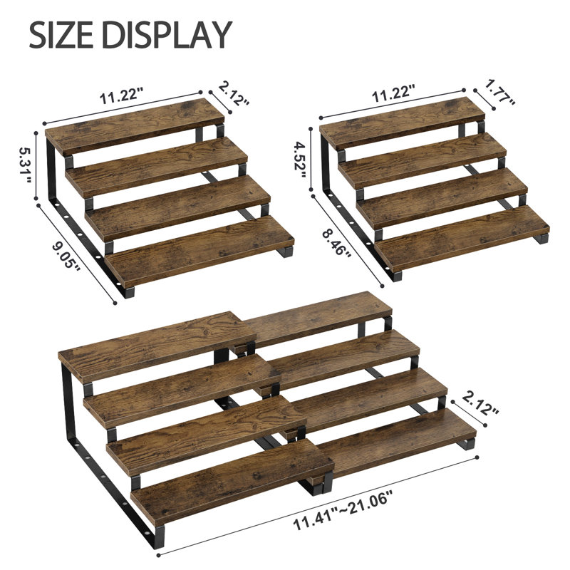 Ensemble de 4 tablettes à 4 niveaux