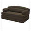 Canapé pliable à deux places en velours côtelé avec coussin moelleux-1697889405