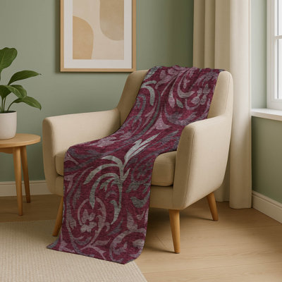 Addison Machine Washable Sherpa ASB764 Swirls Throw Blanket