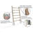 Très grand porte-serviettes en bois rustique 6 pi-1711855064