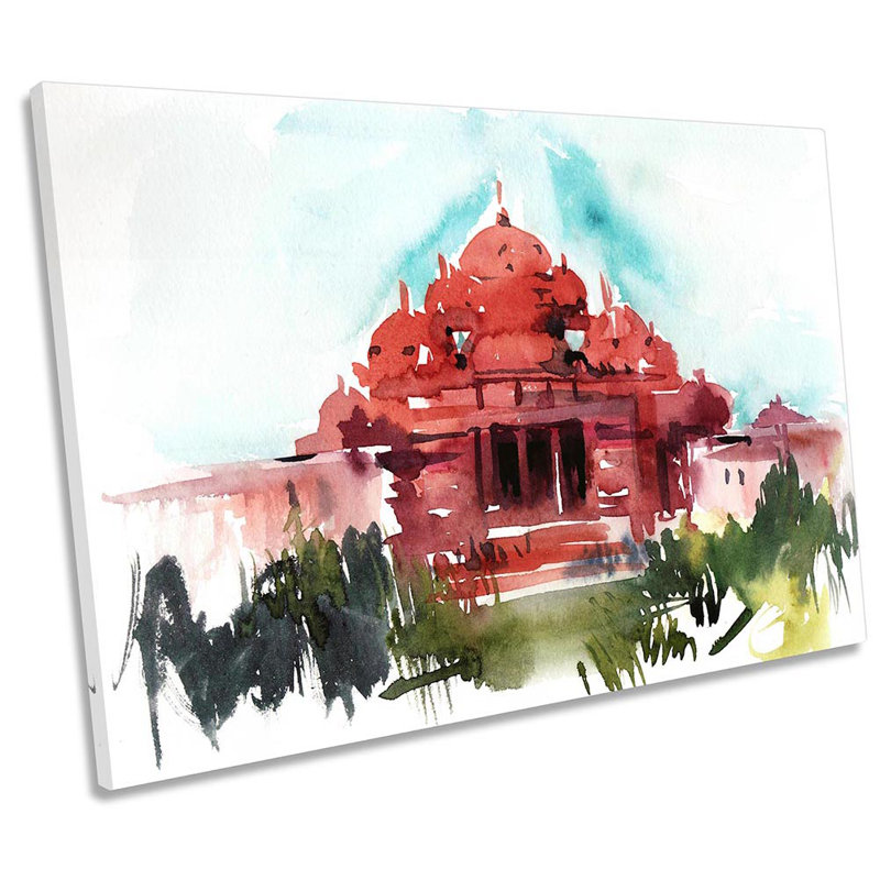 Indian Temple India - Wrapped Canvas Print, 91.4cm H x 137.2cm W x 4cm D