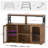 Asrf 47'' Wine Bar,Storage Buffet Cabinet Coffee Bar Cabinet For Liquor,Wine Cabinet With Racks with LEDs-1118037279