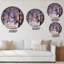 Oversized Bench in the Park During Winter Afternoon Glow Wall Clock-73197164