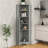 Emanuelli Triangle Freestanding Bathroom Corner Cabinet with Rhombus Pattern Doors and Adjustable Shelves-1257541031