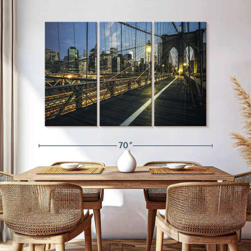 Brooklyn Bridge Lighting, 42" H x 65" W