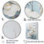 «Magnolias Blossom III» blanc et bleu sur toile-2110091699-2110091693