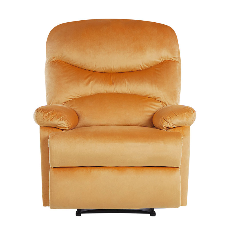 Whitford 85cm Wide Velvet Glider Standard Recliner, Yellow 