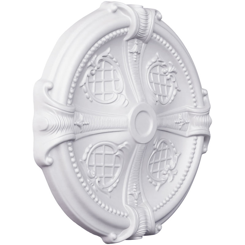 Médaillon de plafond Endurathane Amirah, DE 19 5/8 po x P 1 7/8 po, apprêté en usine