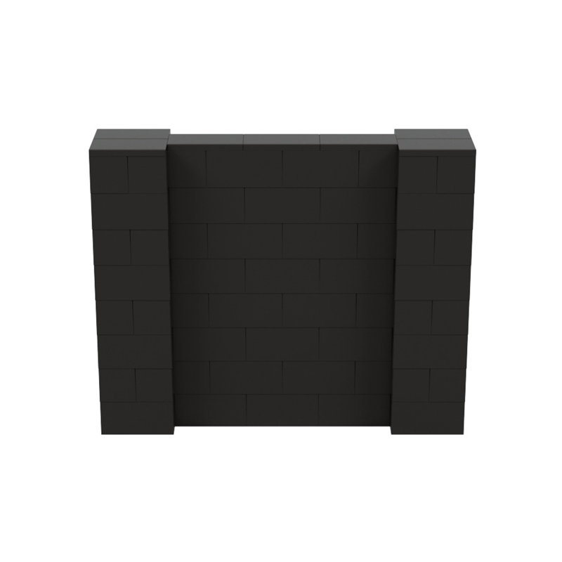 Ensemble mural 4 pi de hauteur Everblock, Noir, 60"