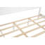 Tête de lit et pied de lit de style campagnard très grand avec porte de grange de style campagnard, lit en bois de pin avec cadre de lit renforcé, blanc