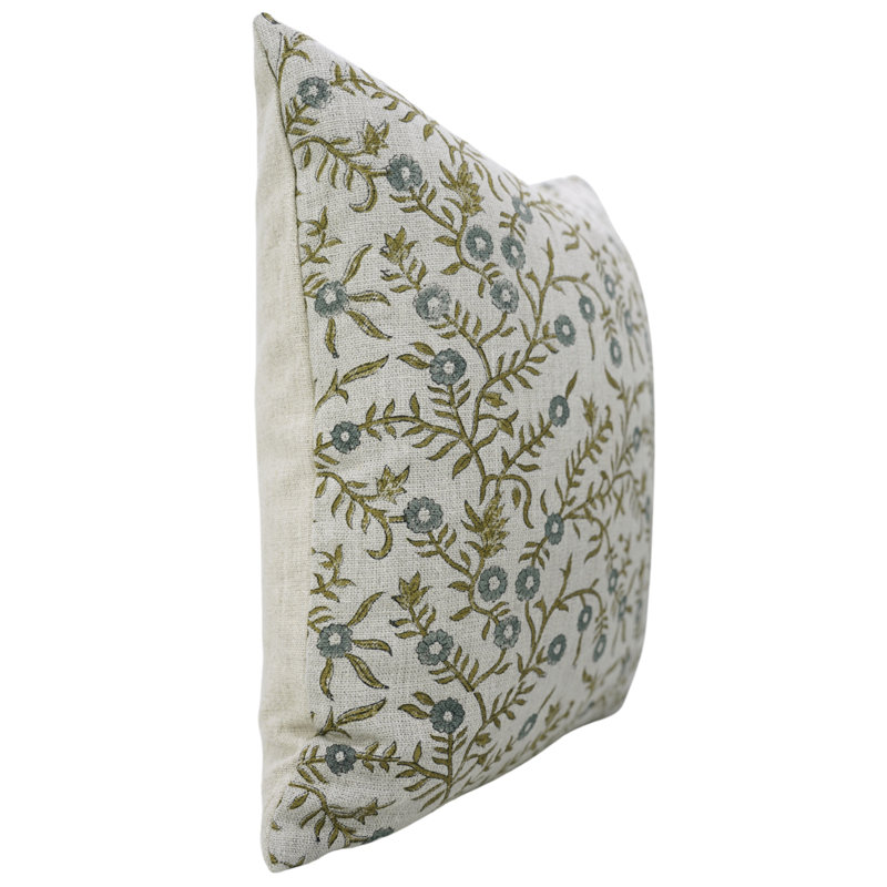 Housse de coussin Fabcline, Carrée, Bleu, H 14 po x l 14 po