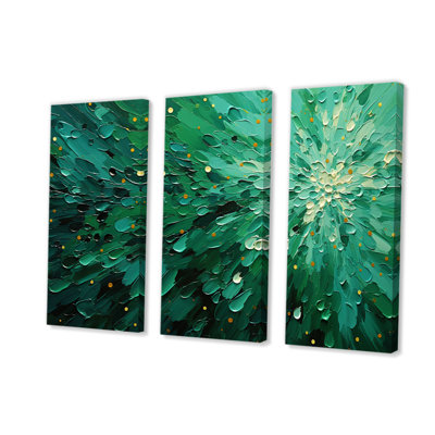 Emerald Euphoria II - Abstract Landscape Wall Art Print Set